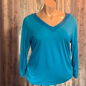 Lane Bryant Long Sleeve Blue Shirt